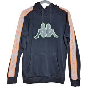 Kappa Logo Tape Apet 2 hoodie mens small black logo print sleeves thick quality